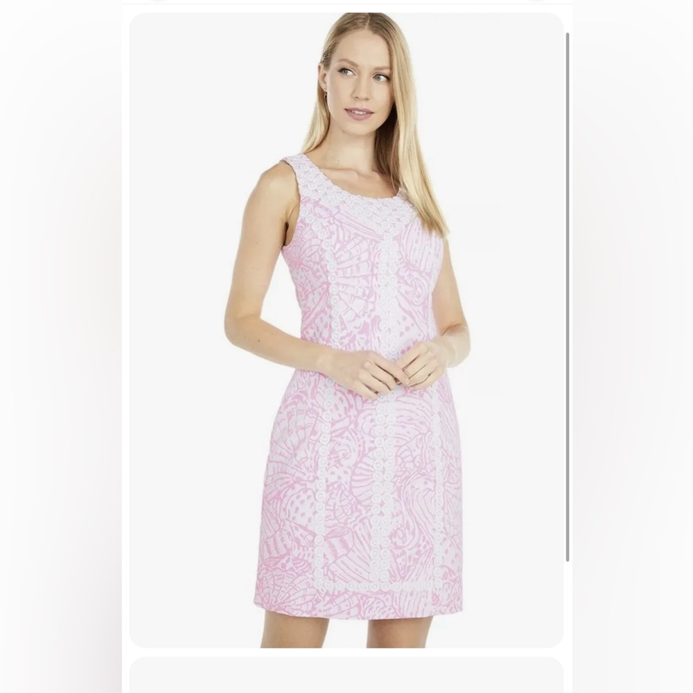 Lilly Pulitzer MACFARLANE STRETCH SHIFT DRESS Pelican Pink Size 4
